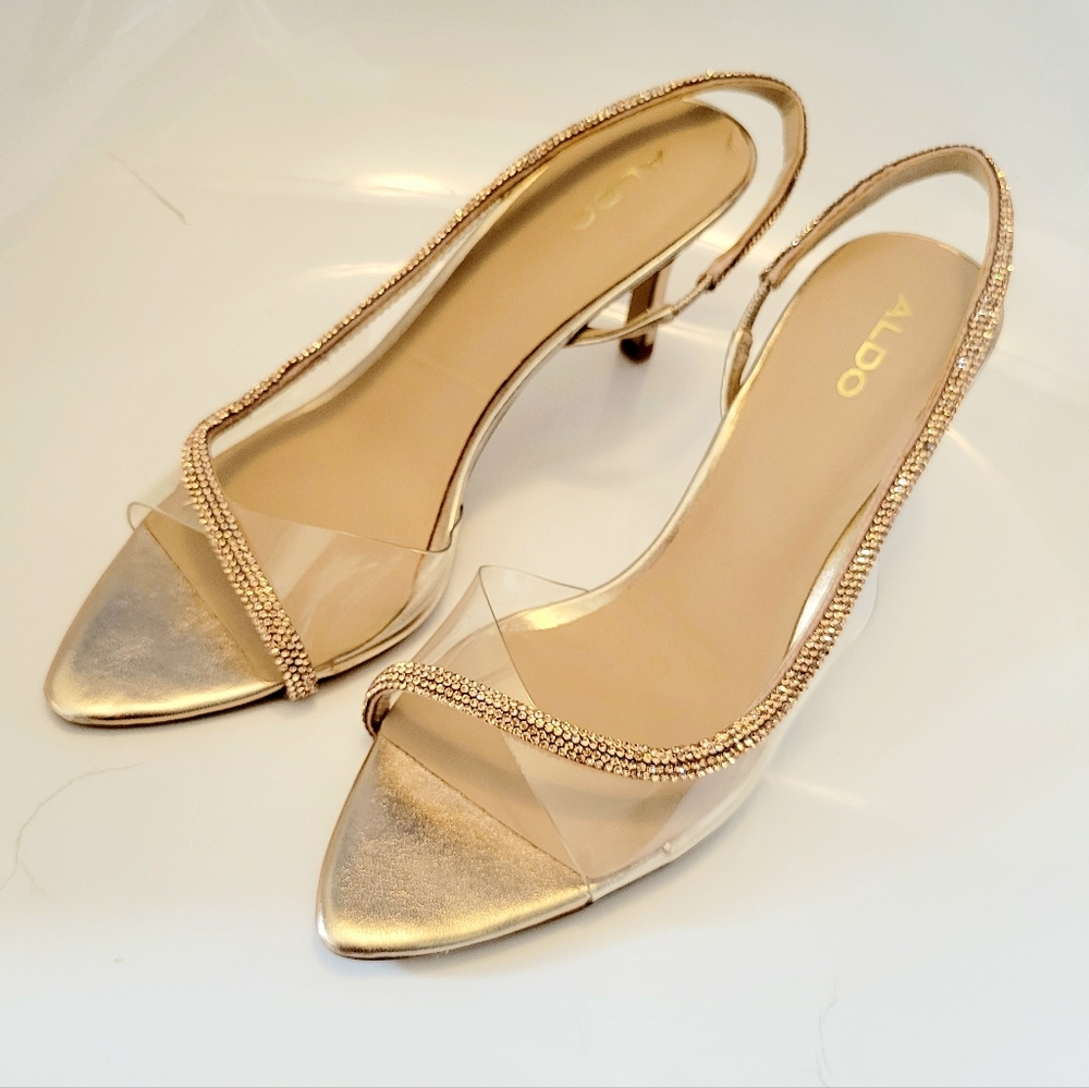 ALDO Twist Strap Sling Back Shoe Sz. 7.5 - Picture 4 of 14